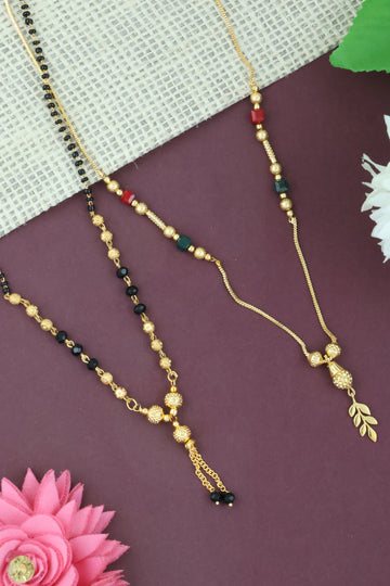 Mekkna Exquisite Gold Plated Combo of Mangalsutra Collection - Shop Now!
