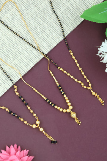 Mekkna Exquisite Gold Plated Combo of Mangalsutra Collection - Shop Now!