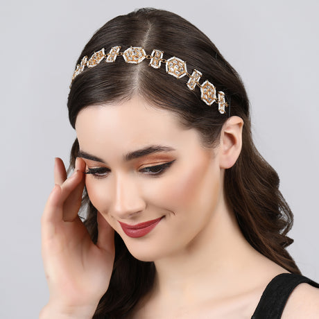 Mekkna Exquisite Gold Plated Maang - Patti Collection - Shop Now!