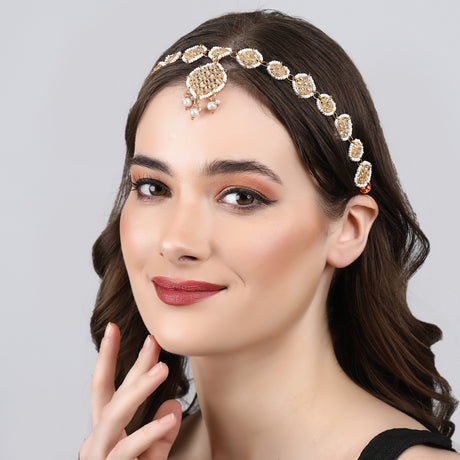 Mekkna Exquisite Gold Plated Maang-Patti Collection - Shop Now!