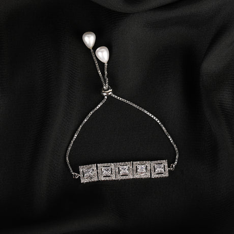 Mekkna AD Stone Silver Plated Bracelet Collection -Shop Now!