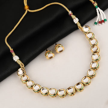 Mekkna Gold Plated choker with Earrings Collection - Shop Now!
