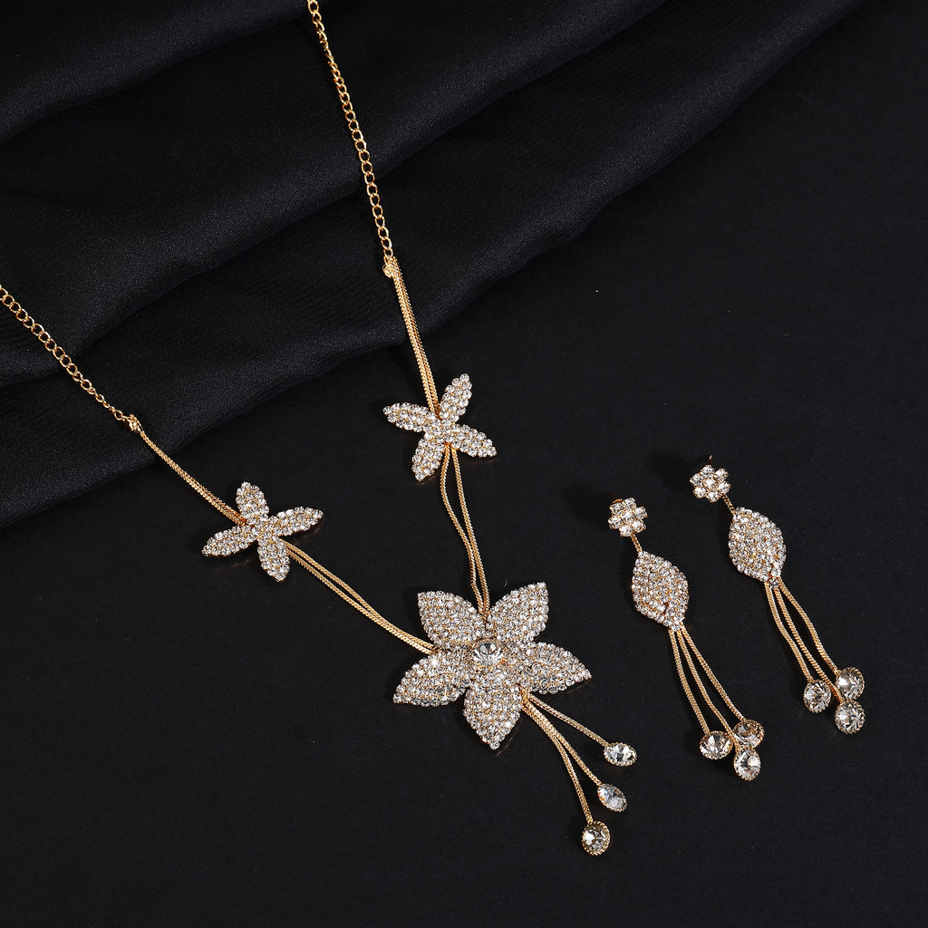 Mekkna Gold Plated Necklace with Earrings Collection - Shop Now!