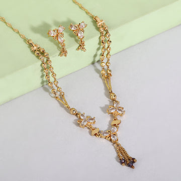 Mekkna Gold Plated Necklace with Earrings Collection - Shop Now!