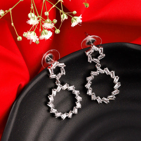 Mekkna Exquisite AD Stone Oxidized Silver plated Earrings Collection - Shop Now!