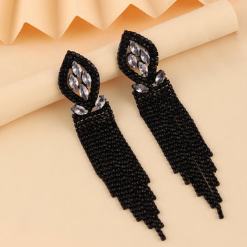 Luxurious Black Crystal Earrings by Mekkna