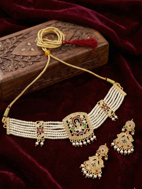 Multicolor Elegant Earring And Necklace Set For Women