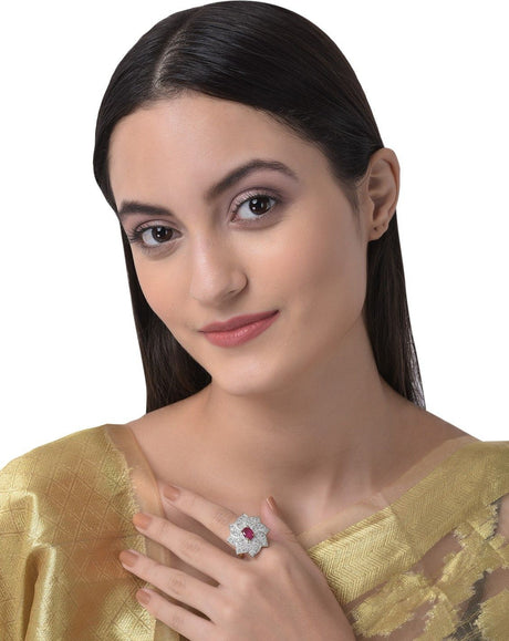 Red Elegant Ring For Women Pack Of 2