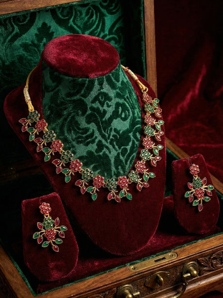 Multicolor Elegant Earring And Necklace Set