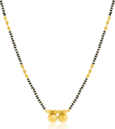 Gold And Black Elegant Mangalsutra For Women Pack Of 2