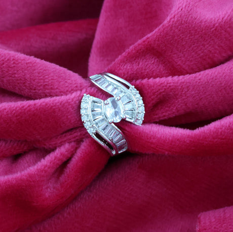 White Elegant Ring For Women Pack Of 2