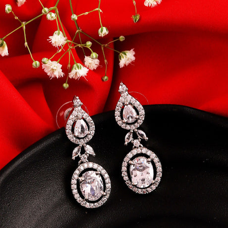 White Zinc Jhumki Earring For Women Pack Of 2