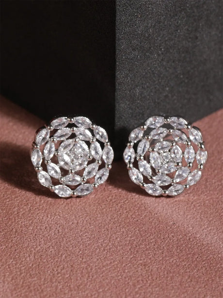 White Elegant Earring Set For Women