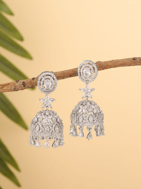 Silver Jhumka Earrings For Women And Girls