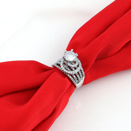 White Elegant Ring For Women Pack Of 2