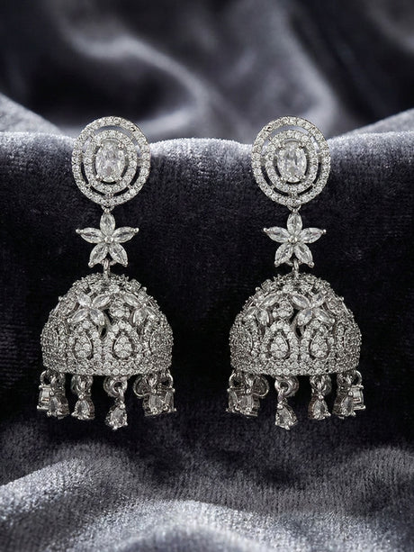 Silver Alloy Elegant Earrings For Women