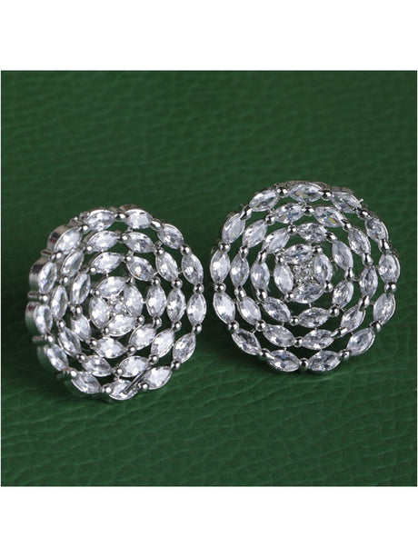 White Elegant Earring Set For Women