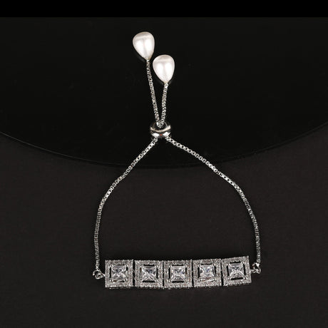 White Bangle Bracelet Elegant For Women