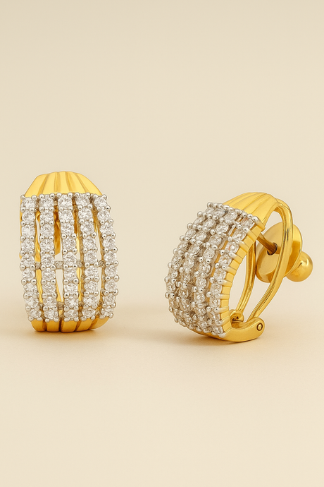 Gold Elegant Stud Earring For Women Pack Of 2