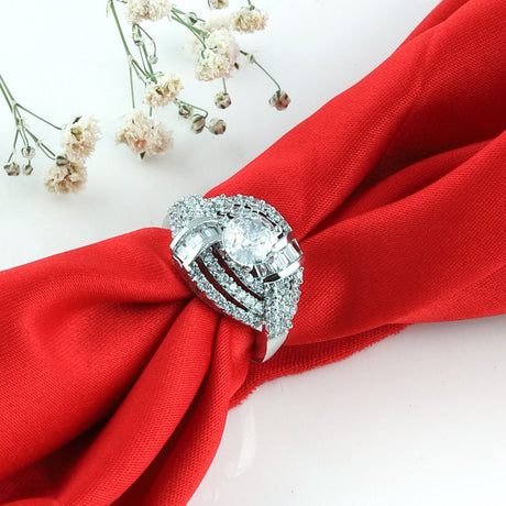 White Elegant Ring For Women Pack Of 2