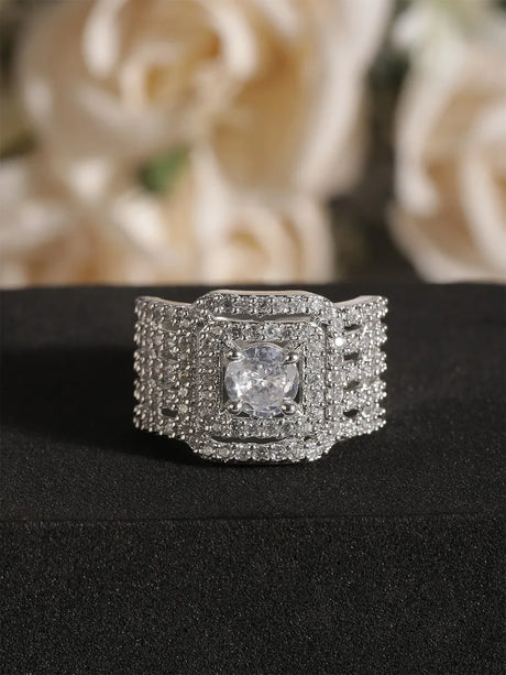 Silver Elegant Ring For Women Pack Of 2