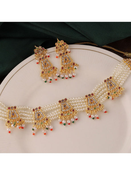 Multicolor Elegant Earring And Necklace Set For Women Pack Of 3