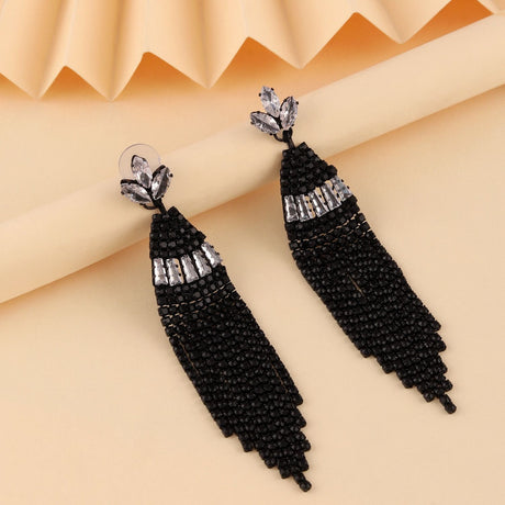 Black Elegant Drops And Danglers For Women Pack Of 2