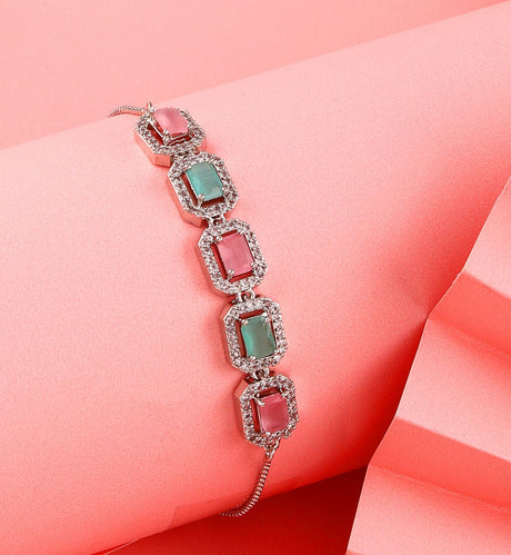 Multicolor Bangle Bracelet Elegant For Women Pack Of 2