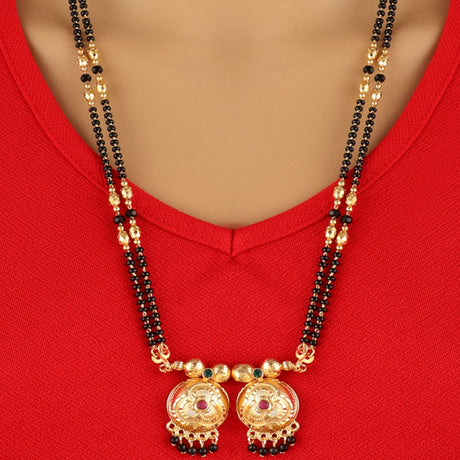Gold Elegant Mangalsutra Set For Women