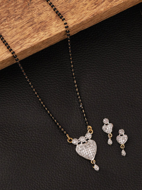 Double Heart Ad Mangalsutra Set