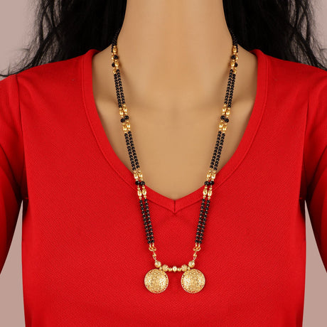 Gold Elegant Mangalsutra For Women Pack Of 2