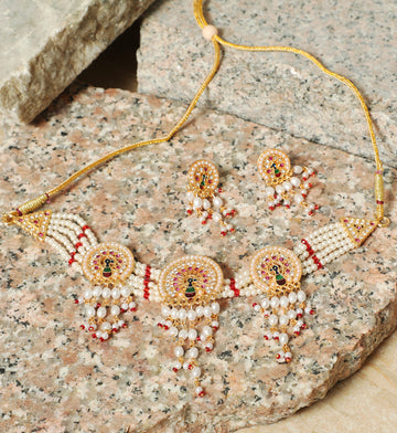 Mekkna Women's Pride Rani-Haar with Earrings | Buy Jewellery online from Mekkna.