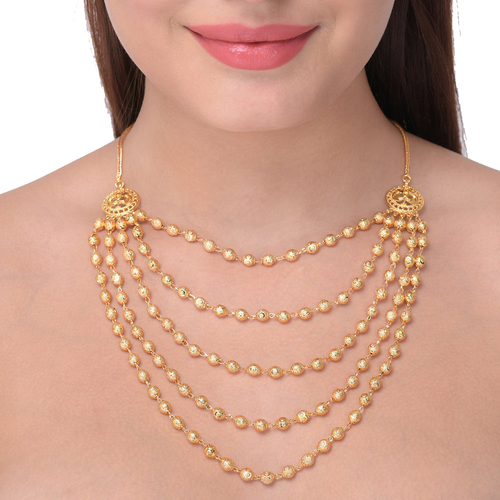 Gold Plated Necklace for Women | Buy Jewellery set Online from Mekkna