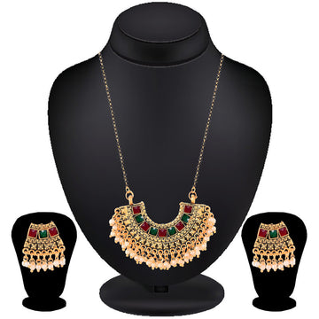 Mekkna Multicolor Alloy Mangalsutra with Matching Earrings | Buy Mangalsutra Online from Mekkna