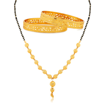 Gold Plated Mangalsutra with Bangles for Women | Buy This Jewellery Online from Mekkna