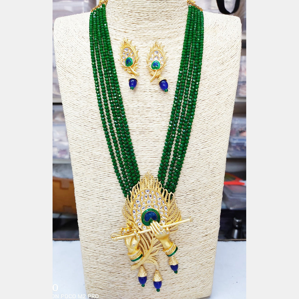 Krishna ji Necklace with Earrings for Women | Buy Jewellery set Online from Mekkna  