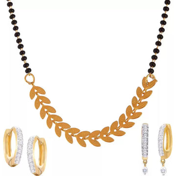 Gold Plated Mangalsutra with Combo Earrings for Women | Buy This Jewellery Online from Mekkna
