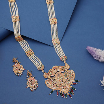 Rani Haar Necklace with Earrings for Women | Buy Jewellery set Online from Mekkna
