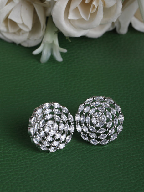 Mekkna Women’s Pride Alloy Traditional Stylish & Oxidized Silver-Plated Earrings for Women