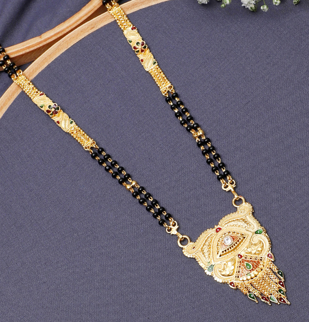 Mekkna Women's Pride Traditional Gold Plated Mangalsutra | Buy This Jewellery Online from Mekkna