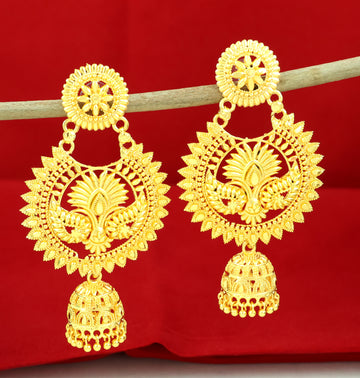 Mekkna Women's Pride Traditional Alloy Gold Plated Earrings for Women | Buy This Earrings set Online from Mekkna