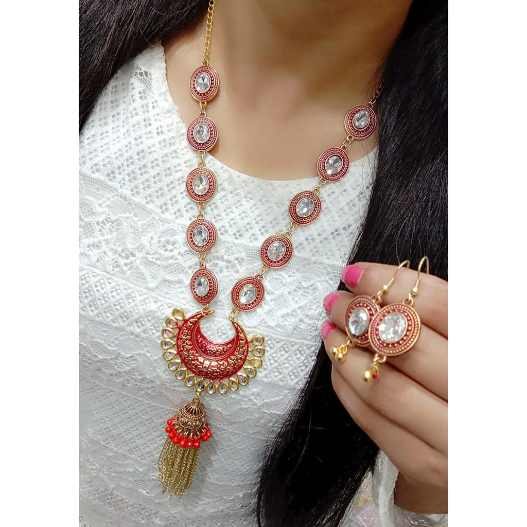 Necklace with Earrings for Women | Buy Jewellery set Online from Mekkna