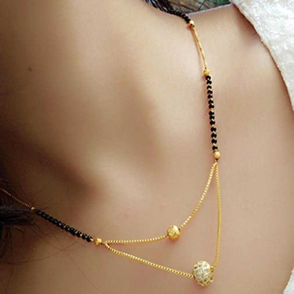 Gold Plated Mangalsutra for Women | Buy This Mangalsutra Online from Mekkna