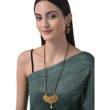 Mangalsutra with Earrings for Women | Buy This Mangalsutra Online from Mekkna