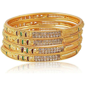 Gold Plated Bangles for Women | Buy This Jewellery Online from Mekkna