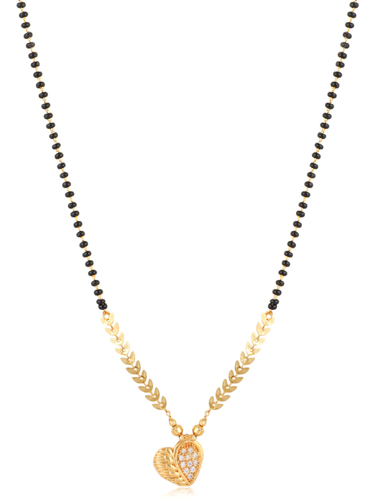 Mekkna Women's Pride Alloy Traditional Gold Plated Mangalsutra for Women | Buy This Jewellery Online from Mekkna