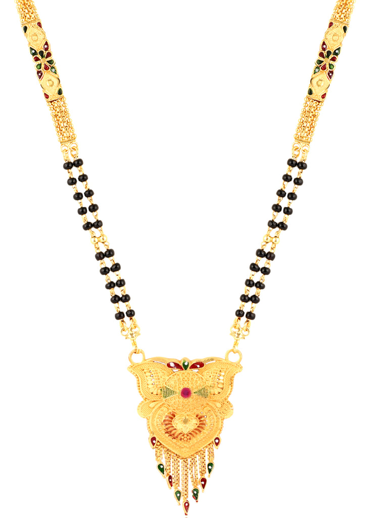 Mekkna Women's Pride Traditional Gold Plated Mangalsutra | Buy This Jewellery Online from Mekkna