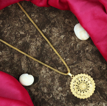 Mekkna Women's Pride Traditional Gold-Plated Pendent set For Women | Buy This Pendent set Online from Mekkna