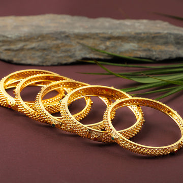 Gold Plated Bangles for Women | Buy This Jewellery Online from Mekkna