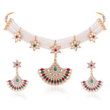 Best Traditional Handcrafted Designed by Mekkna of Choker Necklace set for Women | Buy This Necklace Online from Mekkna
